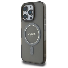 Guess IML Glitter Circle MagSafe case for iPhone 16 Pro - black