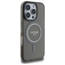 Guess IML Glitter Circle MagSafe case for iPhone 16 Pro - black