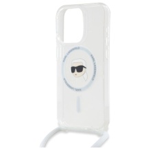 Karl Lagerfeld Crossbody IML Karl Head Magsafe Case for iPhone 16 Pro - Clear