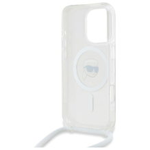 Karl Lagerfeld Crossbody IML Karl Head Magsafe Case for iPhone 16 Pro - Clear