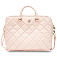 Guess Quilted 4G bag for a 16&quot; laptop - pink