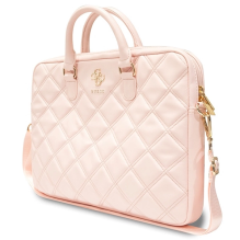 Guess Quilted 4G bag for a 16&quot; laptop - pink