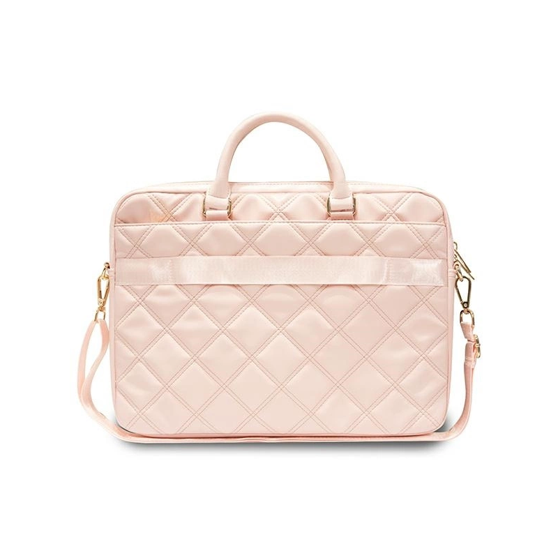 Guess Quilted 4G krepšys 16&quot; nešiojamam kompiuteriui - rožinis