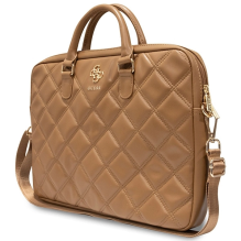 Guess Quilted 4G bag for a 16&quot; laptop - brown