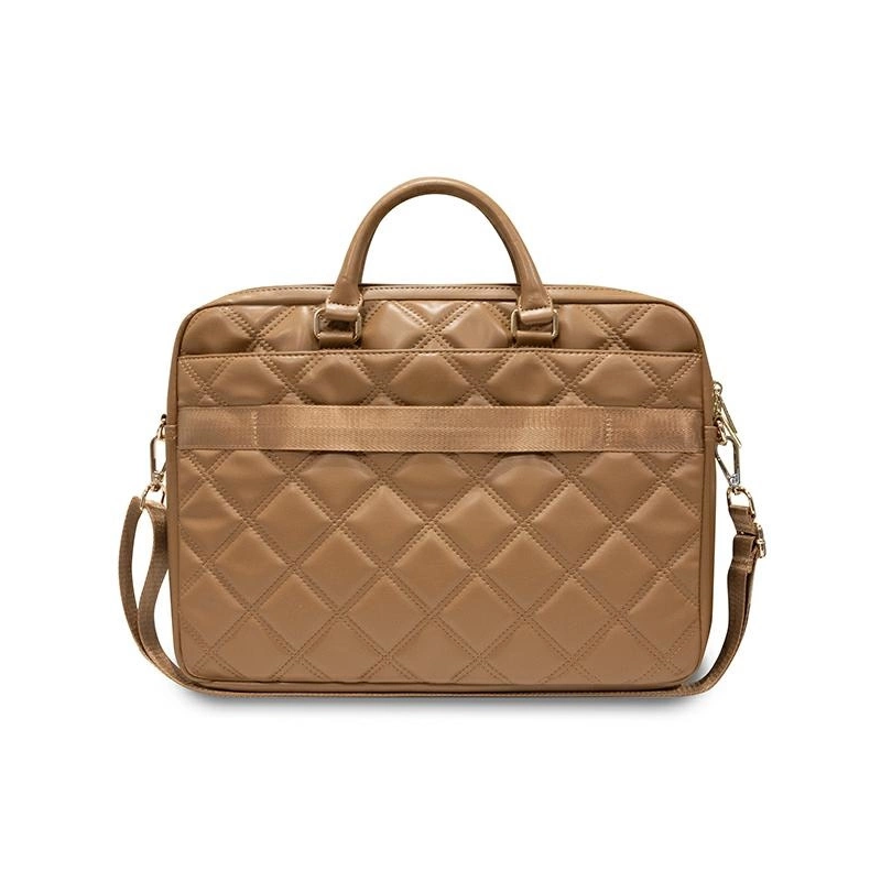 Guess Quilted 4G krepšys 16&quot; nešiojamam kompiuteriui - rudas