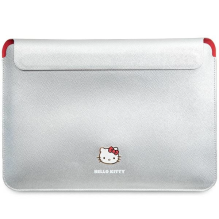 Hello Kitty PU Metal Logo dėklas skirtas 14&quot; nešiojamam kompiuteriui - sidabro spalvos