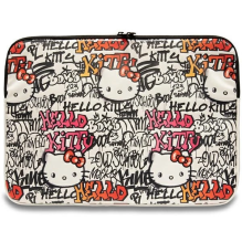 Hello Kitty PU Metal Logo case for a 14&quot; laptop - beige