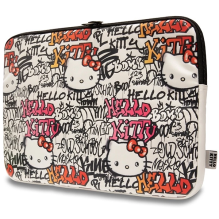 Hello Kitty PU Metal Logo case for a 14&quot; laptop - beige