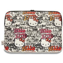 Hello Kitty PU metalinis logotipo dėklas skirtas 14&quot; nešiojamam kompiuteriui - smėlio spalvos