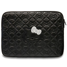 Hello Kitty Zip PU Quilted Bows case for a 14&quot; laptop - black