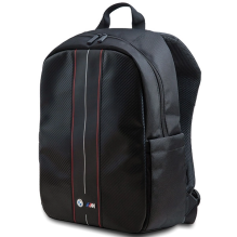 BMW Carbon &amp; Red Stripe backpack for a 16&quot; laptop - black