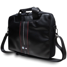 BMW Carbon &amp; Red Stripes bag for a 16&quot; laptop - black