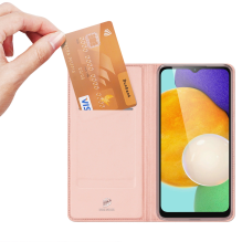  RETURNED ITEM Dux Ducis Skin Pro Case for Samsung Galaxy A14 4G / 5G Flip Cover Card Wallet Stand Pink