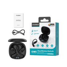 Choetech OWS belaidės TWS Bluetooth 5.3 ausinės – juodos