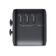 Joyroom JR-TCW01 Travel Adapter Universal 17W EU / US / UK / JP / AU / CN - Black