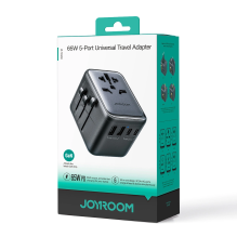 Joyroom JR-TCW02 65W Travel Adapter Universal EU / US / JP / AU / UK / CN - Black