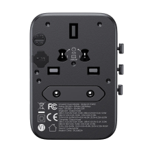 Joyroom JR-TCW02 65W Travel Adapter Universal EU / US / JP / AU / UK / CN - Black