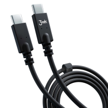 3mk Hyper kabelis USB-C / USB-C 100W 4K 60Hz 1m – juodas