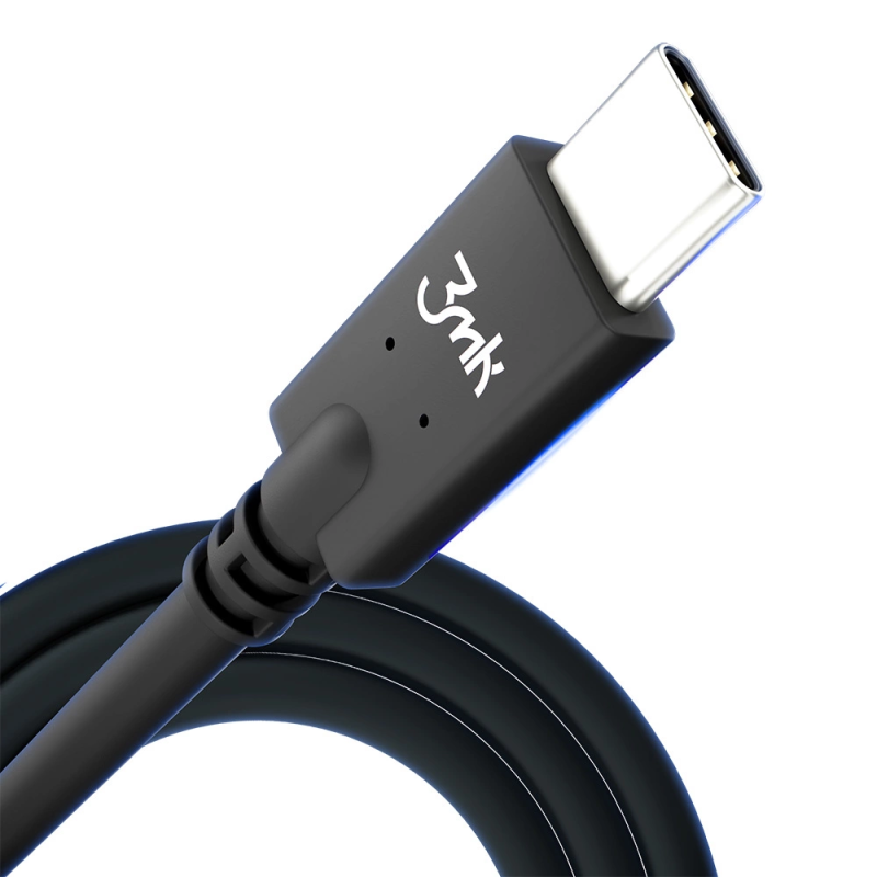 3mk Hyper Cable USB-C / USB-C 100W 4K 60Hz 1m - Black