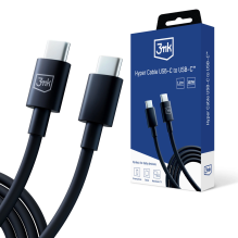 3mk Hyper Cable USB-C / USB-C 100W 1,2m – juodas