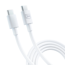 3mk Hyper Cable USB-C / USB-C 100W 1.2m - white