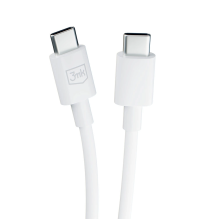 3mk Hyper Cable USB-C / USB-C 100W 1.2m - white