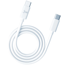 3mk Hyper Cable USB-C / USB-C 100W 2m - white