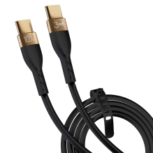 3mk Hyper Silicone Cable USB-C / USB-C 100W 2m - Black