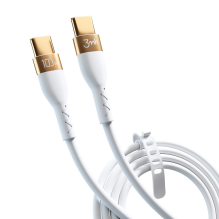 3mk Hyper Silicone Cable USB-C / USB-C 100W 2m - white