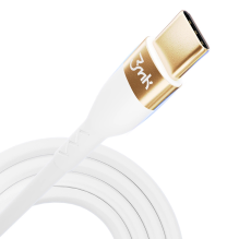 3mk hipersilikono kabelis USB-C / USB-C 100W 2m – baltas