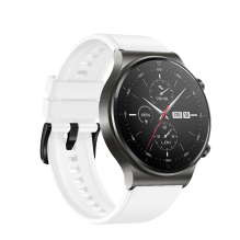 Silikoninis dirželis, skirtas Huawei Watch GT 2 / 3 / 4 / 2 Pro / 3 Pro / 4 Pro / GT 2e 46mm – baltas