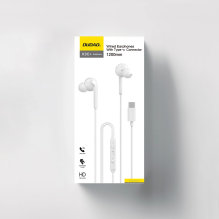 Dudao X3C+ Wired USB-C In-Ear Headphones 1.2m - White