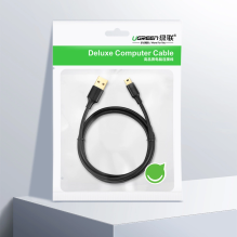 Ugreen 5 pin gold-plated USB cable - mini USB 0.5m black (US132)