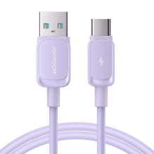 „Joyroom“ kelių spalvų serijos A14 USB-A / USB-C 3A kabelis, 1,2 m – violetinis