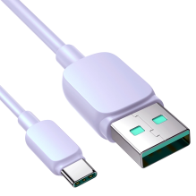 „Joyroom“ kelių spalvų serijos A14 USB-A / USB-C 3A kabelis, 1,2 m – violetinis