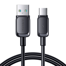 „Joyroom“ kelių spalvų serijos A14 USB-A / USB-C 3A kabelis, 1,2 m – juodas