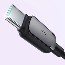 „Joyroom“ kelių spalvų serijos A14 USB-A / USB-C 3A kabelis, 1,2 m – juodas