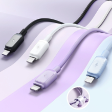 Joyroom Multi-Color Series A14 Lightning / USB-A 2.4A kabelis 2 m – juodas