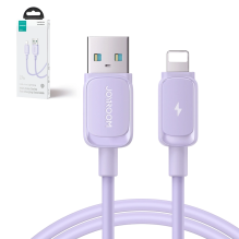 Joyroom Multi-Color Series A14 Lightning / USB-A 2.4A 1.2 m laidas – violetinė