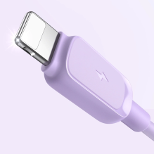 Joyroom Multi-Color Series A14 Lightning / USB-A 2.4A 1.2 m laidas – violetinė