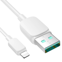 Joyroom Multi-Color Series A14 Lightning / USB-A 2.4A 1.2 m kabelis – baltas