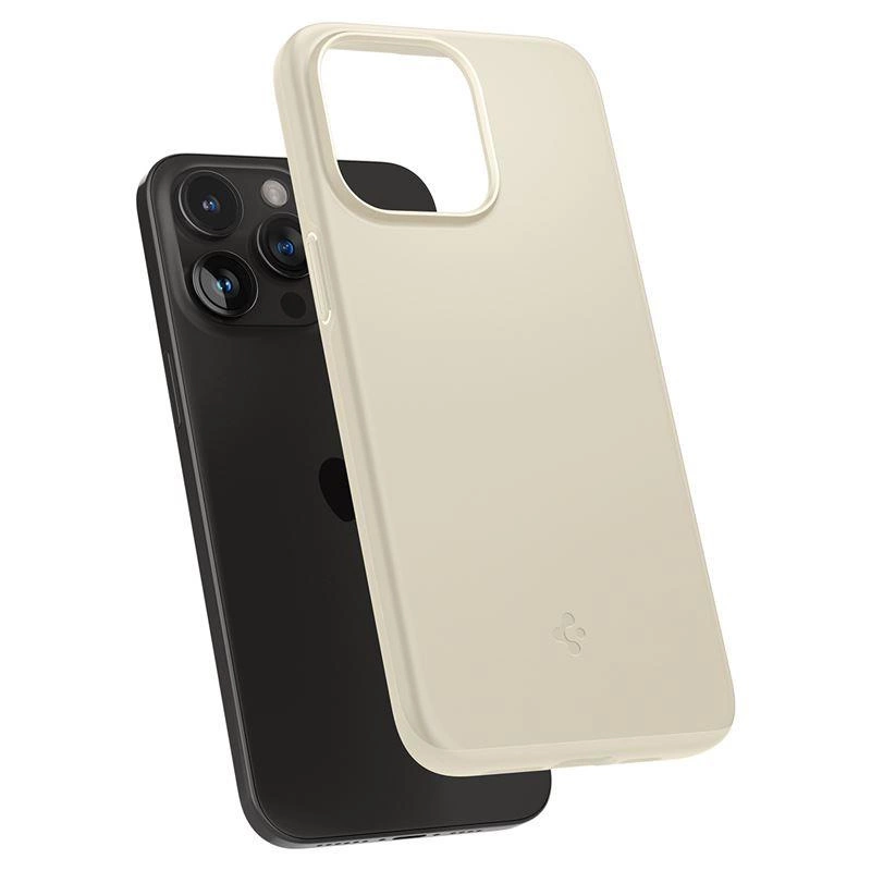 Spigen Thin Fit iPhone 15 Pro dėklas – smėlio spalvos