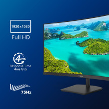 Monitorius - Philips E Line 241E1SCA/ 00, Juodas