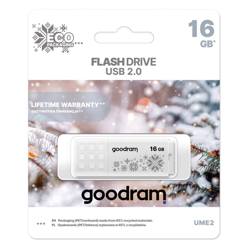 GoodRam UME2 Winter USB laikmena 16GB - balta