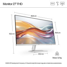 Monitorius - HP 27" LED IPS 100Hz 1920x1080 Baltas