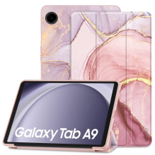 Tech-Protect išmanusis dėklas, skirtas Samsung Galaxy Tab A9 8.7 X110 / X115 – rožinis marmuras