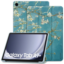 Tech-Protect SmartCase for Samsung Galaxy Tab A9+ 11&quot; X210 / X215 / X216 - blue with sakura flowers