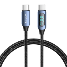 Tech-Protect UltraBoost cable with LED display USB-C / USB-C PD 100W 5A 1m - blue