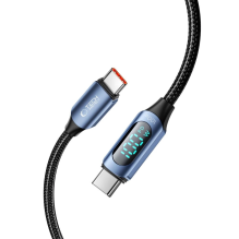 Tech-Protect UltraBoost cable with LED display USB-C / USB-C PD 100W 5A 1m - blue