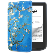 Tech-Protect SmartCase for PocketBook Verse / Verse Pro - Blue with Sakura Flowers